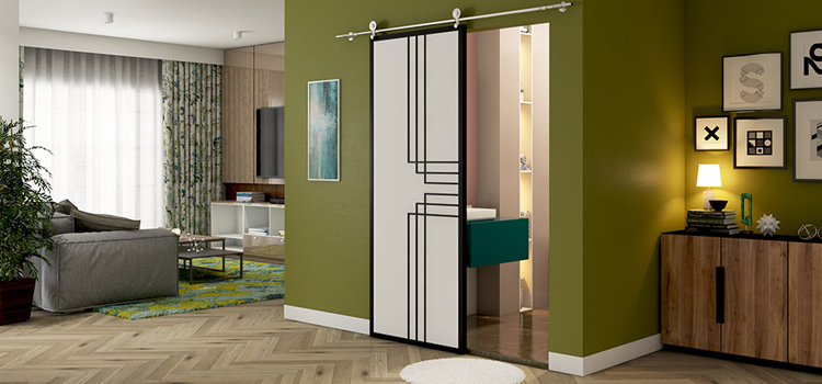 sliding bathroom door installation in Coral Springs